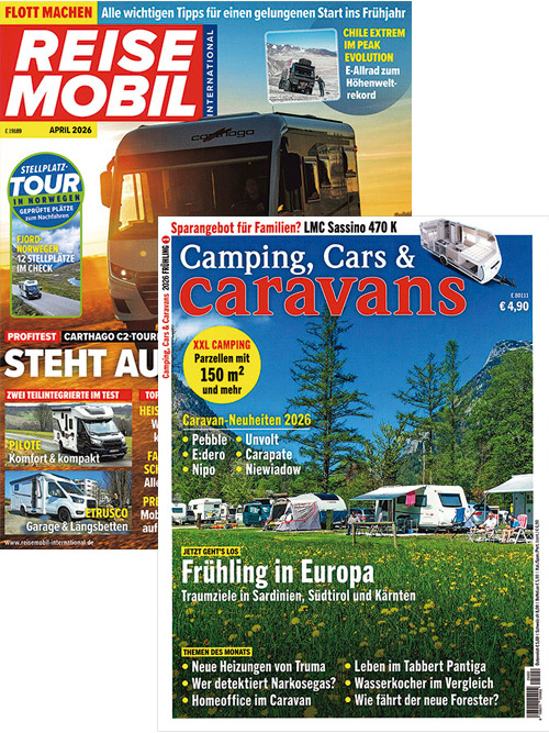 REISEMOBIL INTERNATIONAL  + CAMPING, CARS & CARAVANS